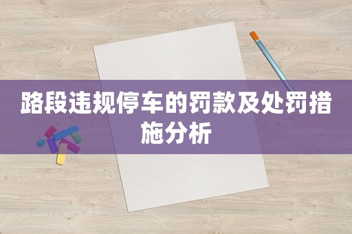 路段違規(guī)停車的罰款及處罰措施分析