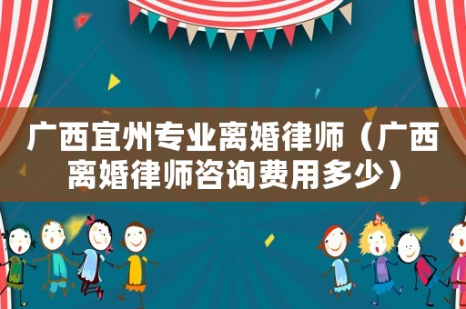 廣西宜州專業離婚律師（廣西離婚律師咨詢費用多少）