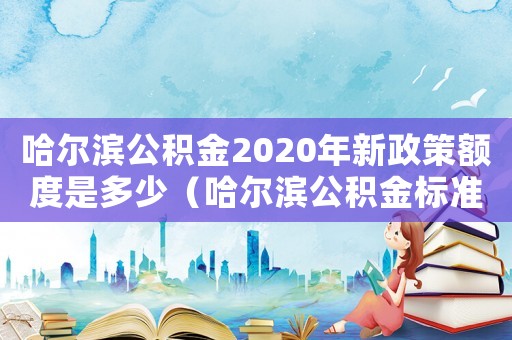 哈爾濱公積金2020年新政策額度是多少（哈爾濱公積金標(biāo)準(zhǔn)）