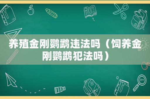 養殖金剛鸚鵡違法嗎（飼養金剛鸚鵡犯法嗎）