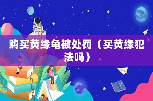 購買黃緣龜被處罰（買黃緣犯法嗎）