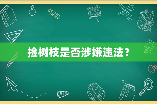 撿樹枝是否涉嫌違法？
