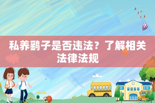 私養(yǎng)鷂子是否違法？了解相關(guān)法律法規(guī)