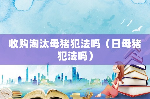 收購淘汰母豬犯法嗎（日母豬犯法嗎）