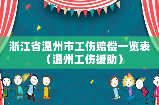 浙江省溫州市工傷賠償一覽表（溫州工傷援助）