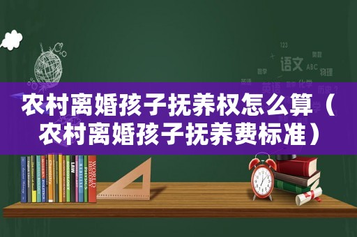 農村離婚孩子撫養權怎么算（農村離婚孩子撫養費標準）
