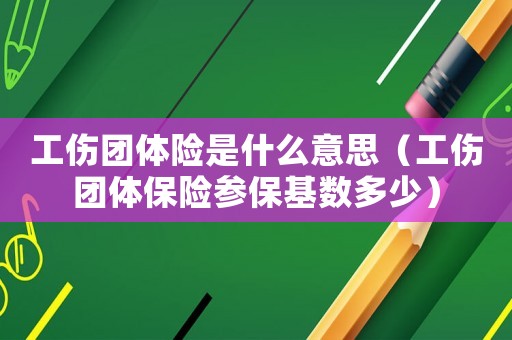 工傷團體險是什么意思（工傷團體保險參?；鶖刀嗌伲? title=