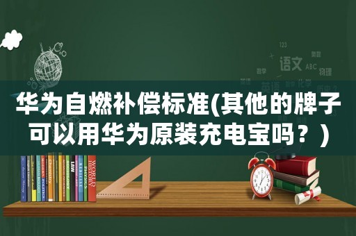 華為自燃補償標準(其他的牌子可以用華為原裝充電寶嗎？)