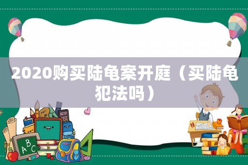 2020購(gòu)買(mǎi)陸龜案開(kāi)庭（買(mǎi)陸龜犯法嗎）