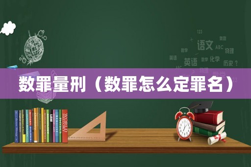 數罪量刑（數罪怎么定罪名）