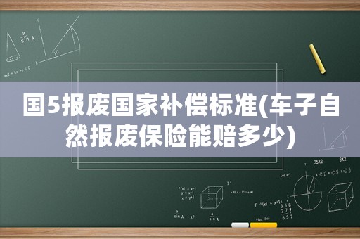 國5報廢國家補償標準(車子自然報廢保險能賠多少)