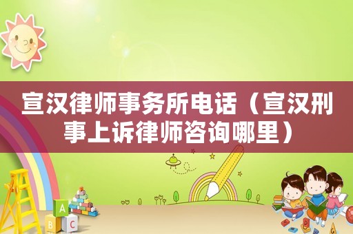 宣漢律師事務(wù)所電話（宣漢刑事上訴律師咨詢哪里）