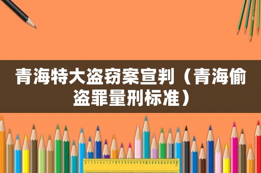 青海特大盜竊案宣判（青海偷盜罪量刑標準）
