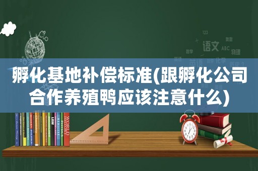 孵化基地補償標準(跟孵化公司合作養殖鴨應該注意什么)