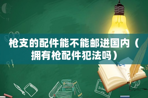 槍支的配件能不能郵進國內（擁有槍配件犯法嗎）