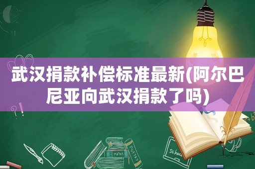 武漢捐款補償標準最新(阿爾巴尼亞向武漢捐款了嗎)