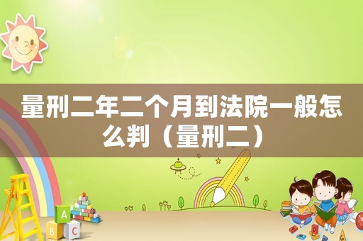 量刑二年二個月到法院一般怎么判（量刑二）