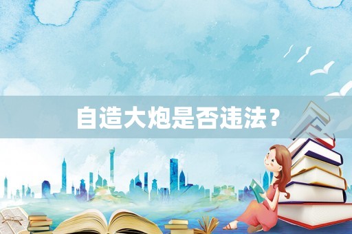 自造大炮是否違法？