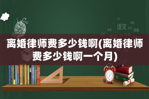 離婚律師費(fèi)多少錢(qián)啊(離婚律師費(fèi)多少錢(qián)啊一個(gè)月)