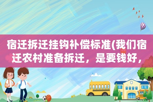 宿遷拆遷掛鉤補償標準(我們宿遷農村準備拆遷，是要錢好，還是要房好？)