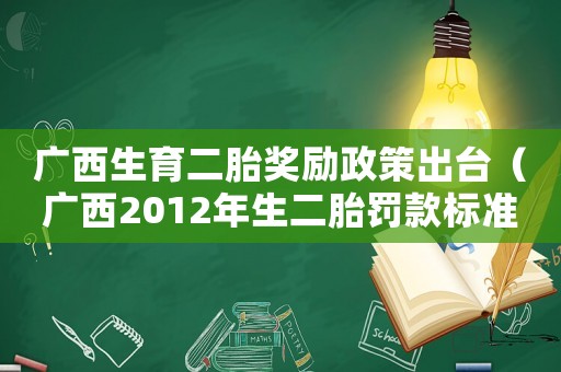 廣西生育二胎獎(jiǎng)勵(lì)政策出臺（廣西2012年生二胎罰款標(biāo)準(zhǔn)）