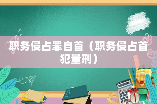 職務(wù)侵占罪自首（職務(wù)侵占首犯量刑）