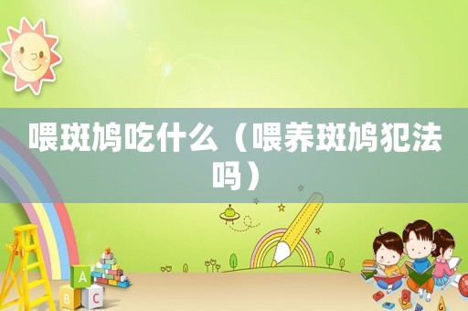 喂斑鳩吃什么（喂養斑鳩犯法嗎）