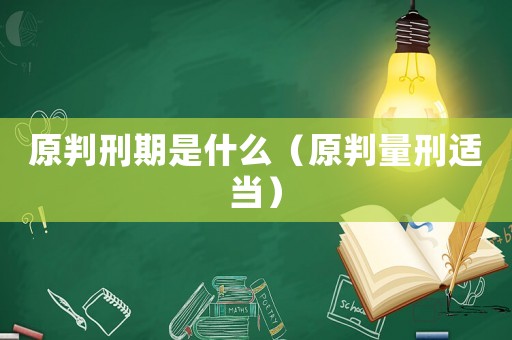 原判刑期是什么（原判量刑適當）