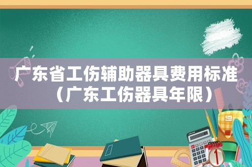廣東省工傷輔助器具費用標準（廣東工傷器具年限）
