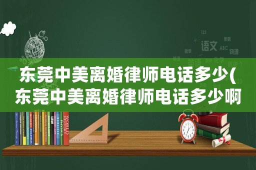 東莞中美離婚律師電話多少(東莞中美離婚律師電話多少啊)