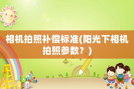 相機拍照補償標準(陽光下相機拍照參數(shù)？)