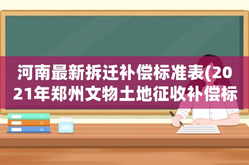 河南最新拆遷補償標(biāo)準表(2021年鄭州文物土地征收補償標(biāo)準)