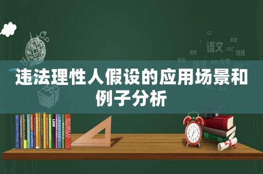 違法理性人假設的應用場景和例子分析