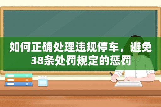 如何正確處理違規停車，避免38條處罰規定的懲罰