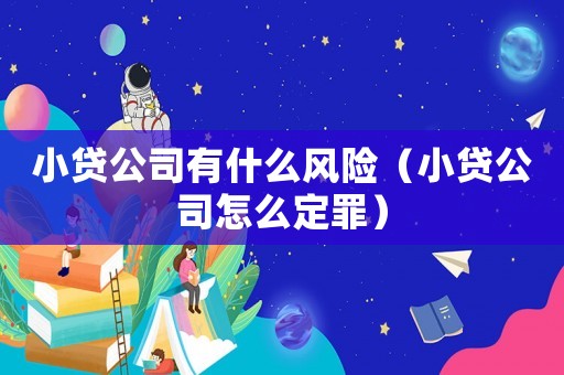 小貸公司有什么風險（小貸公司怎么定罪）