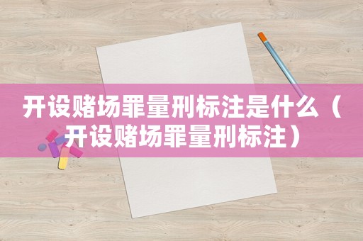 開設賭場罪量刑標注是什么（開設賭場罪量刑標注）