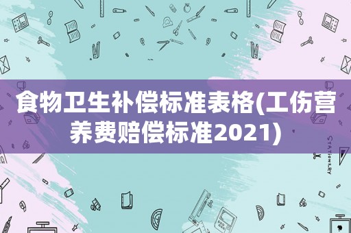食物衛生補償標準表格(工傷營養費賠償標準2021)