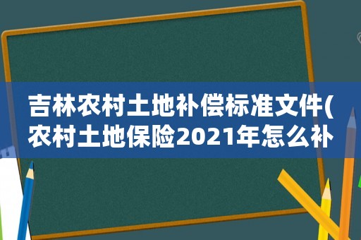 吉林農(nóng)村土地補(bǔ)償標(biāo)準(zhǔn)文件(農(nóng)村土地保險(xiǎn)2021年怎么補(bǔ)償？)