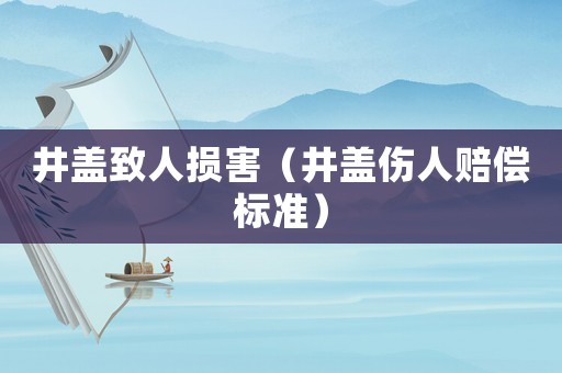 井蓋致人損害（井蓋傷人賠償標準）