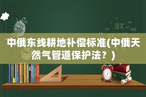 中俄東線耕地補償標準(中俄天然氣管道保護法？)