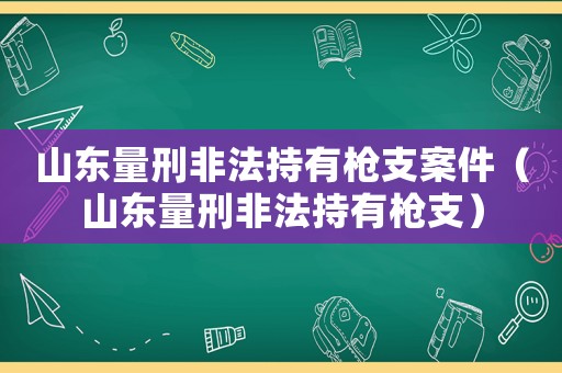 山東量刑非法持有槍支案件（山東量刑非法持有槍支）