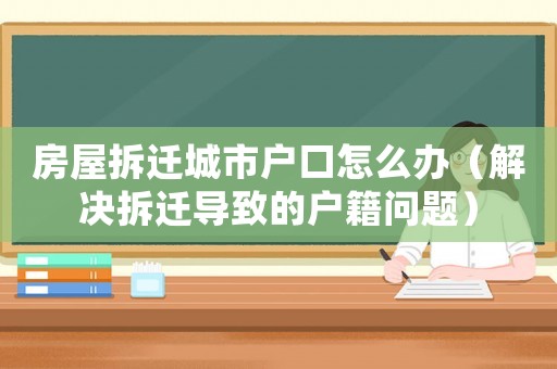 房屋拆遷城市戶口怎么辦（解決拆遷導(dǎo)致的戶籍問題）
