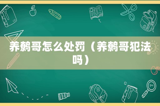 養鷯哥怎么處罰（養鷯哥犯法嗎）