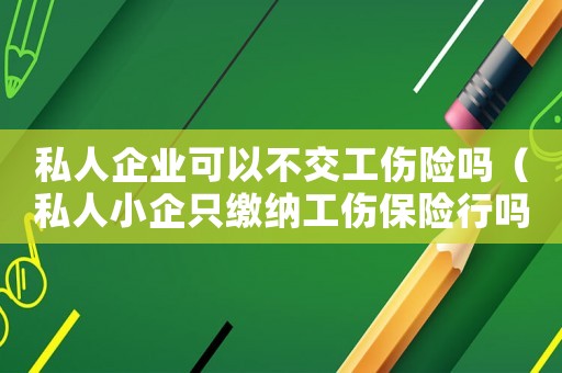 私人企業(yè)可以不交工傷險(xiǎn)嗎（私人小企只繳納工傷保險(xiǎn)行嗎）