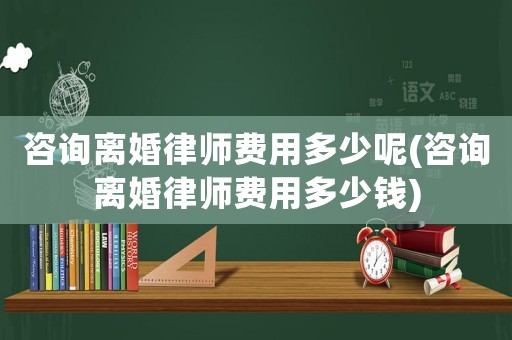 咨詢離婚律師費用多少呢(咨詢離婚律師費用多少錢)