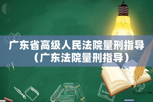 廣東省高級人民法院量刑指導（廣東法院量刑指導）