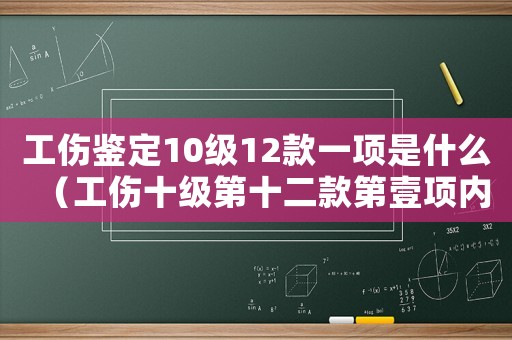 工傷鑒定10級12款一項是什么（工傷十級第十二款第壹項內(nèi)容）