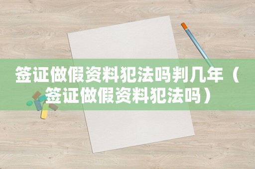 簽證做假資料犯法嗎判幾年（簽證做假資料犯法嗎）