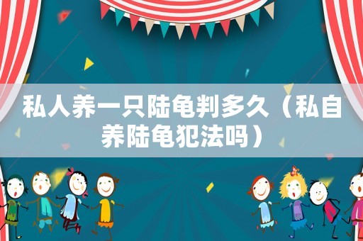 私人養(yǎng)一只陸龜判多久（私自養(yǎng)陸龜犯法嗎）