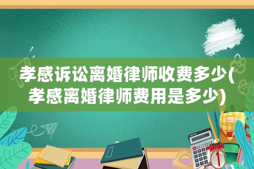 孝感訴訟離婚律師收費(fèi)多少(孝感離婚律師費(fèi)用是多少)